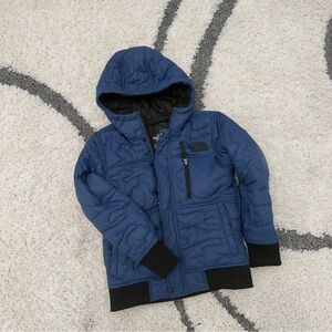 The North Face Blue and Black Quilted Jacket
